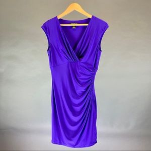 Ralph Lauren Faux Wrap V Neck Dress